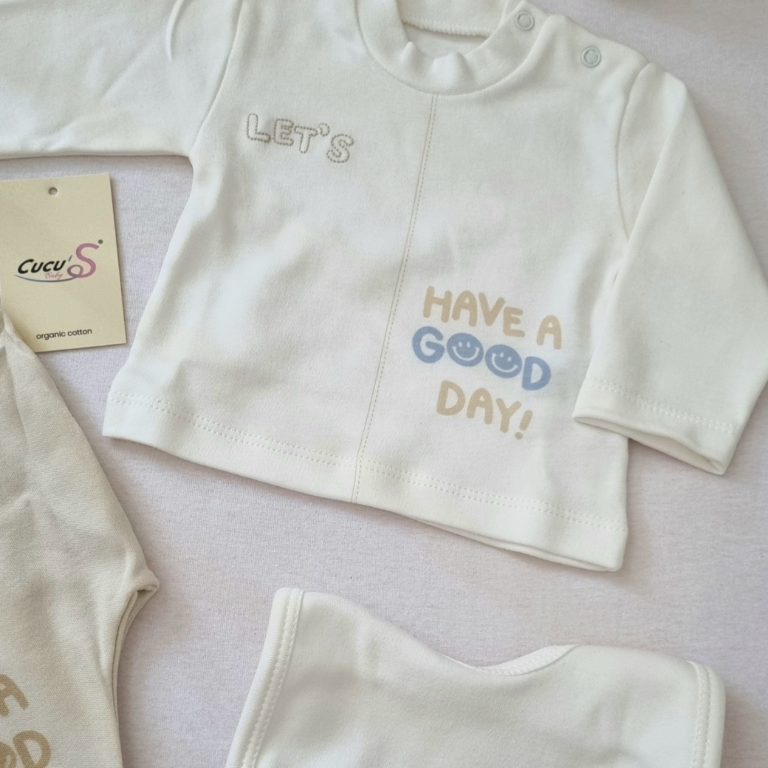 Have-a-Good-Day-Baskılı-5-Parçalı-Hastane-Seti-Bej-2